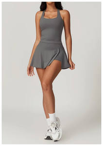 P708 Mujeres Yoga Tank Top y Tenis Faldas Conjuntos Mujeres Gimnasio Fitness Conjuntos Alta Calidad Activewear Yoga Outfits Set - Product Image 4