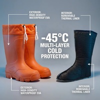 Bottes de neige imperméables en EVA -45°C, chaleur extrême, doublure en laine amovible, chaussures d'extérieur pour la pêche et la chasse, direct usine