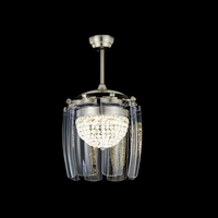 Fournisseur d'usine en gros, lustre en cristal décoratif moderne, ventilateur de plafond invisible avec lumière