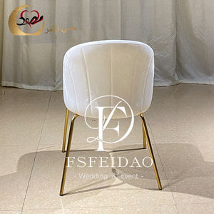 Chaise de salle à manger rembourrée en tissu velours, design moderne et luxueux, gain de place - Product Image 5