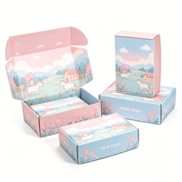 Boîtes d'expédition en carton ondulé rose vif de luxe personnalisées avec gaufrage, couleur personnalisée recyclable pour l'emballage de chaussettes et de fourrures