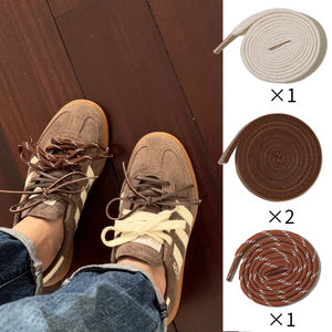 Runtong Marron Chaussures Lacets Vert Polyester Lacets Plats avec Couleur Orange Hot New Sneakers <span class=keywords><strong>4mm</strong></span> - Product Image 3