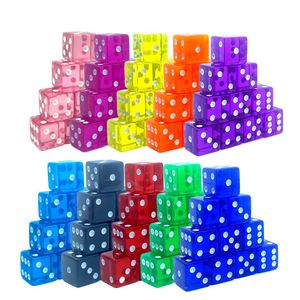 Dados Acrílicos Transparentes Grandes Cuadrados con Esquinas Redondeadas D6 de 19 mm para Craps, Artículos para Fiestas, Juegos de Mesa - Product Image 1