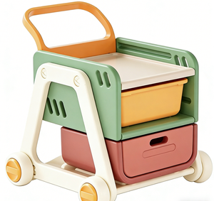 多機能4輪幼児用学習歩行器-収納付きプッシュ式ベビーカー、乳児へのギフト、耐荷重15kg、6ヶ月～3歳向け - Product Image 5