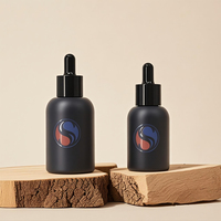 Faible quantité minimale de commande 30ml 50ml 1oz compte-gouttes d'huile de cuticule bouteilles de lotion en verre pots de crème pour les yeux vides emballage de cosmétiques de soins de la peau du visage Portable