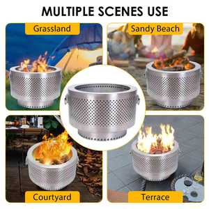 Poêle de camping à bois portable et foyer avec <span class=keywords><strong>brasero</strong></span> en acier inoxydable pour la cuisine en plein air et les événements professionnels - Product Image 6