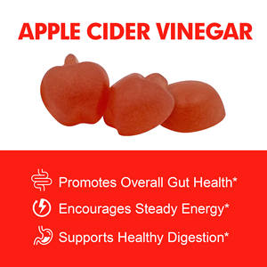 Gummies bien-être 5-en-1 au vinaigre de cidre de pomme, Gummies avec vitamines B, Gummies pour la digestion, le métabolisme, la détoxification, Gummies pour la santé quotidienne - Product Image 4