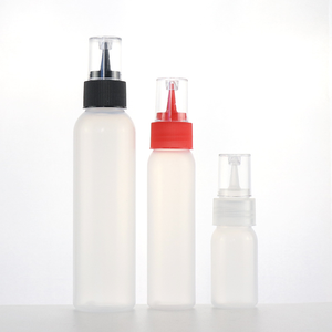 colorful cap Natural LDPE plastic squeeze bottle with new SPOUT Nozzle cap