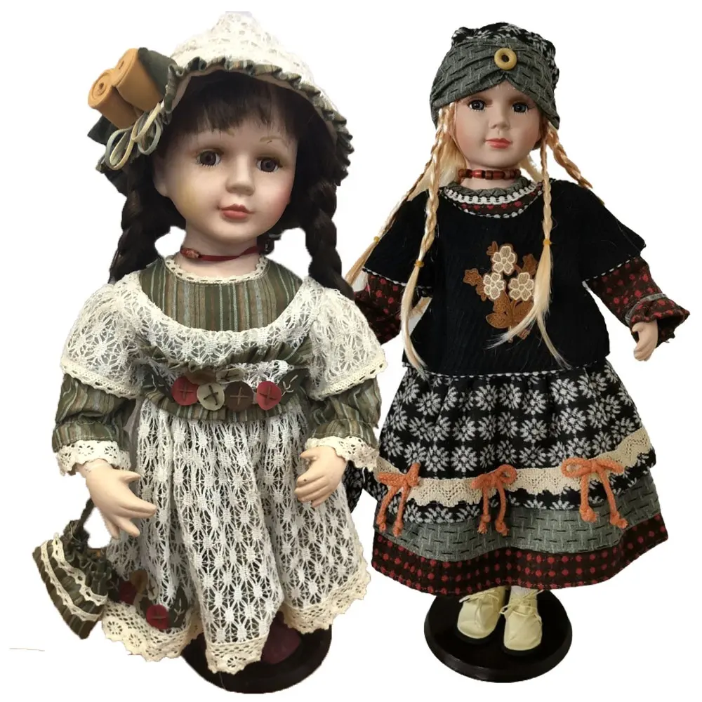 Muñecas de porcelana de cerámica tradicional para niños, regalos para decoraciones de casa, varios estilos