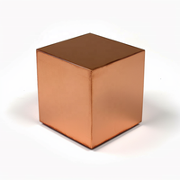 Cube en cuivre pur à 99,95 % de taille personnalisée - 145,9 g, usiné CNC de haute qualité pour la collection et la présentation d'éléments