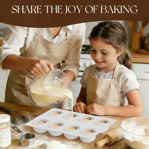 Moule à gâteau en silicone SILIKOLOVE Factory à 8 cavités en forme de pain vapeur fourré, antiadhésif platine LFGB, sans BPA, <span class=keywords><strong>pour</strong></span> <span class=keywords><strong>mousse</strong></span> - Product Image 5