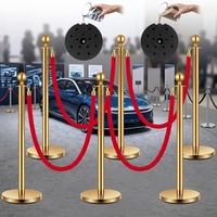 Trafic d’or contrôle des foules télescopique avec barre de sécurité station de barrière colonne de queue télescopique avec prop