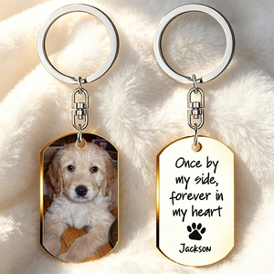 Porte-clés personnalisé avec photo commémorative d'un animal de compagnie, image de chien personnalisée et rectangle en alliage de zinc, chien mignon pour les amoureux des animaux, souvenir - Product Image 4