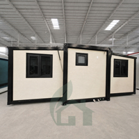 Maison modulaire préfabriquée de 20 pieds, aménagement personnalisé, 2 chambres, extensible, maison conteneur pliable pour bureau, maisons préfabriquées