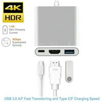 Câble adaptateur de chargeur Multiport femelle Type C 3.1 vers HDMI/ USB3.0/Type C, prix d'usine