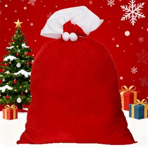 Pafu <strong>Christmas</strong> Velvet Santa Claus Bags Santa <strong>Gift</strong> Sack with Drawstring <strong>Christmas</strong> <strong>Gift</strong> Presents Bags for Present Holiday Party - Product Image 4