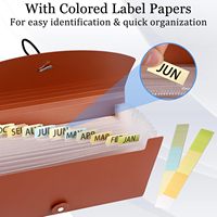 Organiseur de dossiers extensibles personnalisé, 13 pochettes, dossier extensible avec plusieurs pochettes pour ranger des lettres, des documents A5