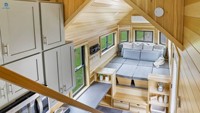 Maison conteneur pliable, bureau préfabriqué, maison mobile, mini-maison sur roues, unité modulaire en panneaux sandwich, logement annexe