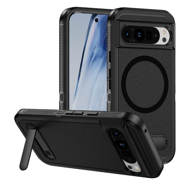 New Sports Magnetic Stand Case for Google Pixel 9 Pro / 9 Pro XL-Scratch-Resistant Anti-Fingerprint Shockproof Waterproof Cover