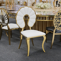 Chaises de mariage modernes en acier inoxydable en promotion pour la location événementielle et la restauration, idéales pour les banquets et les fêtes, chaise d'hôtel