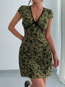 Versatile Floral Vintage Summer A-line <b>Dress</b> Loose Fit <b>Elastic</b> Waist Sleeveless Washed Mini <b>Dress</b> - Product Image 5