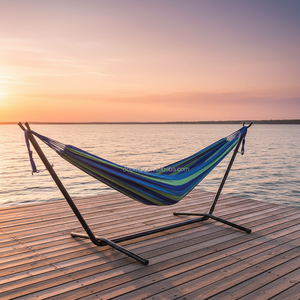 <span class=keywords><strong>Hamac</strong></span> <span class=keywords><strong>double</strong></span> avec support, intérieur/extérieur, brésilien, pour 2 personnes, pour utilisation en extérieur, dans la cour, le patio et le jardin, <span class=keywords><strong>hamac</strong></span> sur pied - Product Image 1