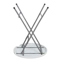 Vente en gros 110cm hauteur hôtel granit design rond/cercle blanc table pliante en plastique petit canapé table d'appoint