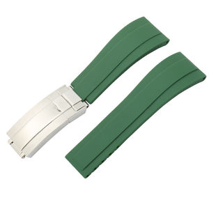 RoIex Yacht Dayt0na 0yster Original Water Ghost Chain Uhren armband 21mm konstanter schwarzgrüner Gummi mit Logo - Product Image 5