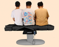 Table de beauté incurvée pour salon de beauté, soins des sourcils, extensions de cils, massage facial, épilation, maquillage et soins du cuir chevelu