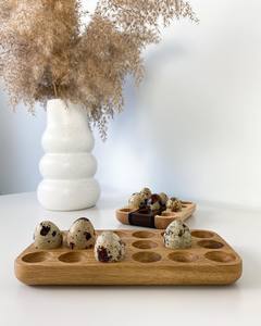 Porta Huevos de Codorniz de Madera con 6 Ranuras, Barra Lineal Bicolor para Decoración de Cocina, Exportación desde Vietnam - Product Image 6