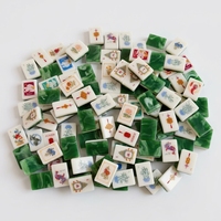 Nouveau jeu de Mahjong américain 2026 en acrylique sculpté Émeraude, très populaire, pour le jeu de table, cadeau, loisirs et divertissement