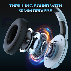 NUBWO G08 Wireless <b>Gaming</b> Headset with Mic, 2.4G+Bluetooth Dual Mode, TF Card Slot, USB Dongle for PC/Console - Product Image 4