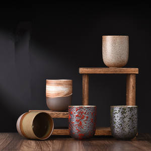 MSH fatto a mano 150ml in gres dorato dorato Espresso <span class=keywords><strong>tazza</strong></span> da degustazione per la casa - Product Image 5