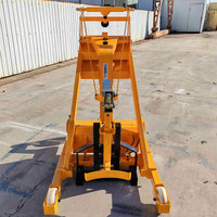 Chariot élévateur hydraulique industriel pour fûts d'huile 500KG 300KG avec bras articulé, grue de levage de fûts d'huile à batterie, chariot de manutention 1500mm