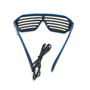 Giá thấp Đảng EL dây Neon Rave Kính Glow màn trập nhấp nháy LED sunglasses10 màu sắc có sẵn - Product Image 4
