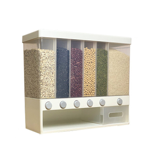 Hot Selling Plastic Cereal Dispenser Rice Container Kitchen Large Rice Bucket Grain Storage Box