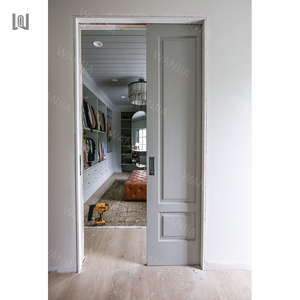 WANJIA קידומים מודרניים דלת כיס הזזה חדר דלת כיס פנים דלתות כיס נסתרות מעץ - Product Image 5