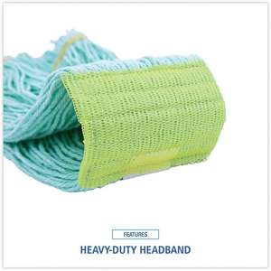 Tête de balai écologique Boardwalk EcoMop BWK1200MEA, vert moyen, fibres recyclées à extrémités bouclées - Product Image 3