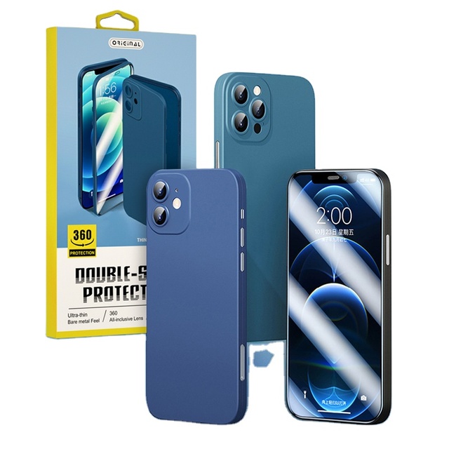 EM 360 Degree Screen Protectors and Shockproof Phone Cases 2-in-1 Back Cover for iPhone 11 12 13 Pro Max