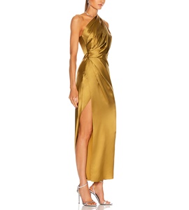 <span class=keywords><strong>Abito</strong></span> <span class=keywords><strong>lungo</strong></span> a fessura a maniche corte con una spalla a vita nuda Sexy sottile personalizzato di fabbrica per donne e signore eleganti - Product Image 2