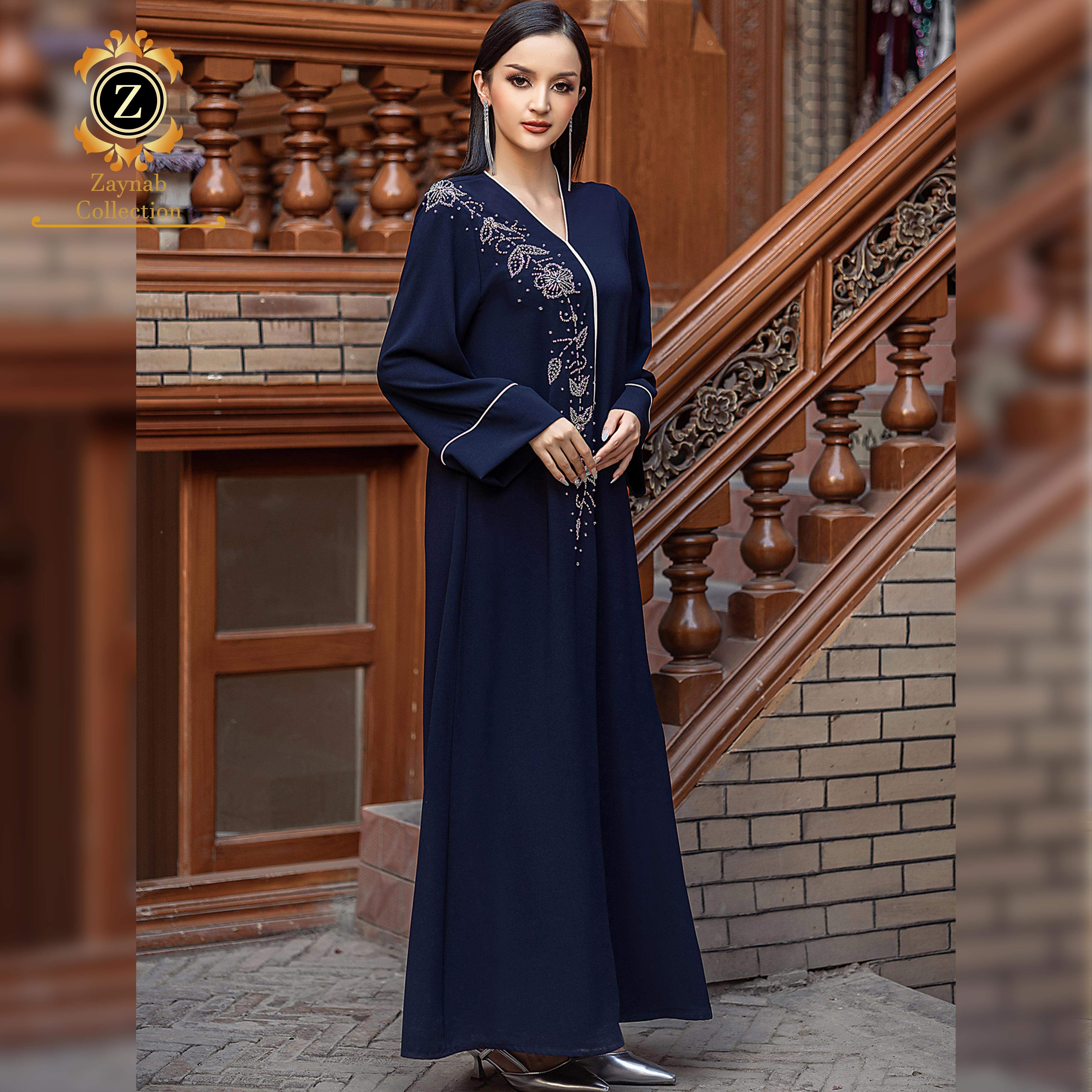 Zaynab Abaya Women Muslim Dress Dubai Abaya New Designs Crystal
