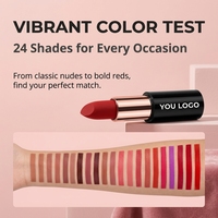 Vente en gros de cosmétiques personnalisés, vegan, imperméables, longue tenue, maquillage à marque privée, crème nude, rouge à lèvres mat velours