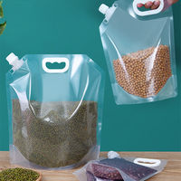 Poche à Boisson Pliable Portable avec Bec Verseur, Sac Plastique Transparent pour Liquides, Eau, Bière ou Jus en Extérieur