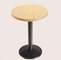 Table d'appoint demi-ronde au design moderne et simple avec base en métal pour restaurant, café, snack-bar, table à manger, ensemble de chaises, meubles d'hôtel