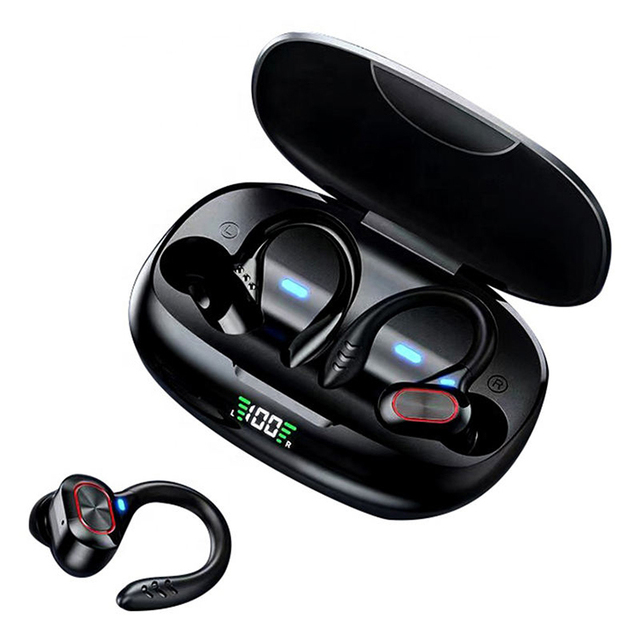 Earhook for Sport True Wireless Earbuds Headphones TWS Wireless Earbuds Earphones Hifi Stereo Over Ear Earhook Built in Mic