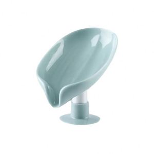 Support à Savon Créatif en Forme de Feuille de Lotus en PP, Fixation par Ventouse, Sans Perçage, Tendance, pour Salle de Bain et Toilettes, Drainant - Product Image 1