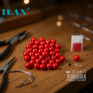 ILAN Perle Sciolte Rosse da 8mm per Creazione di Gioielli, 20g - Product Image 5