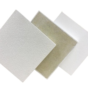 Carreaux de faux plafond acoustiques noirs blancs de <span class=keywords><strong>laine</strong></span> de roche de contrôle du bruit avec la conformité ignifuge de certification - Product Image 4