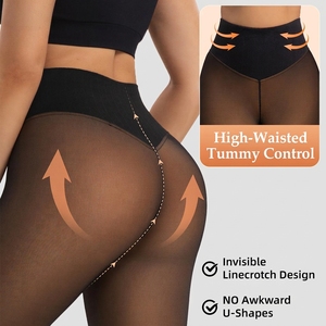Leggings Termici Felpati da Donna per l'Inverno, Spessi e Caldi, Strato Base Elasticizzato e Aderente - Product Image 1