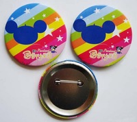 Badges métalliques personnalisés, fabrication OEM, cadeaux promotionnels, logo imprimé, badges ronds vierges, badges à épingle, badges en fer blanc sur mesure